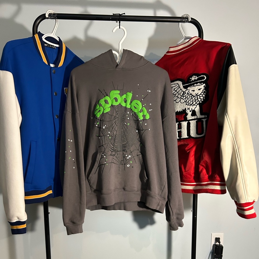 Gray Sp5der Hoodie